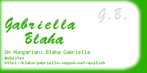 gabriella blaha business card